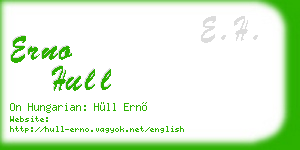 erno hull business card
